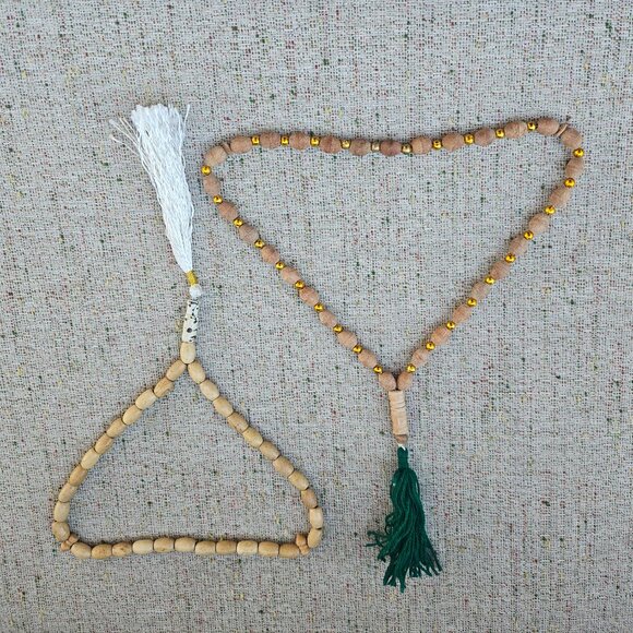 Lot of 2 Prayer Tasbeeh Pray Beads Real Wood Handmade Beads Muslim Tasbeh - Picture 10 of 10